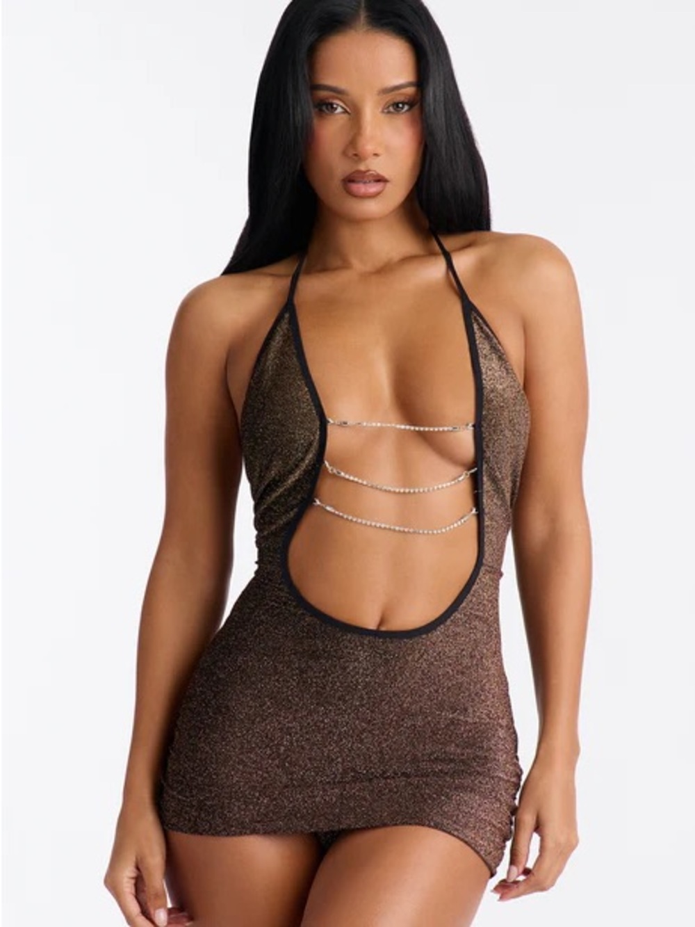 Gold Metallic Chain Chemise Set NEW 🏷️